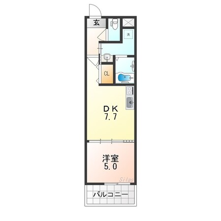 杉本町駅 徒歩7分 1階の物件間取画像